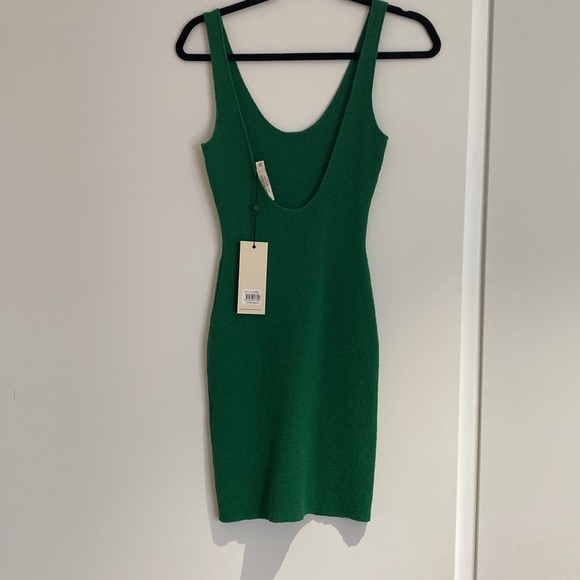 Bec and bridge green knitted mini dress. Size 10, low back, new with tags. - Picture 3 of 5